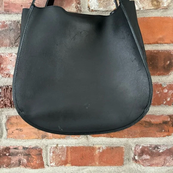 Madewell Sydney Black Leather Convertible Crossbody Purse Bag - Picture 3 of 10